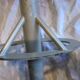 Tabouret haut acier et skaï