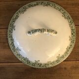 Soup pot in antique earthenware