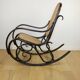 Rocking chair on runners, original brown, 1970s - very good condition