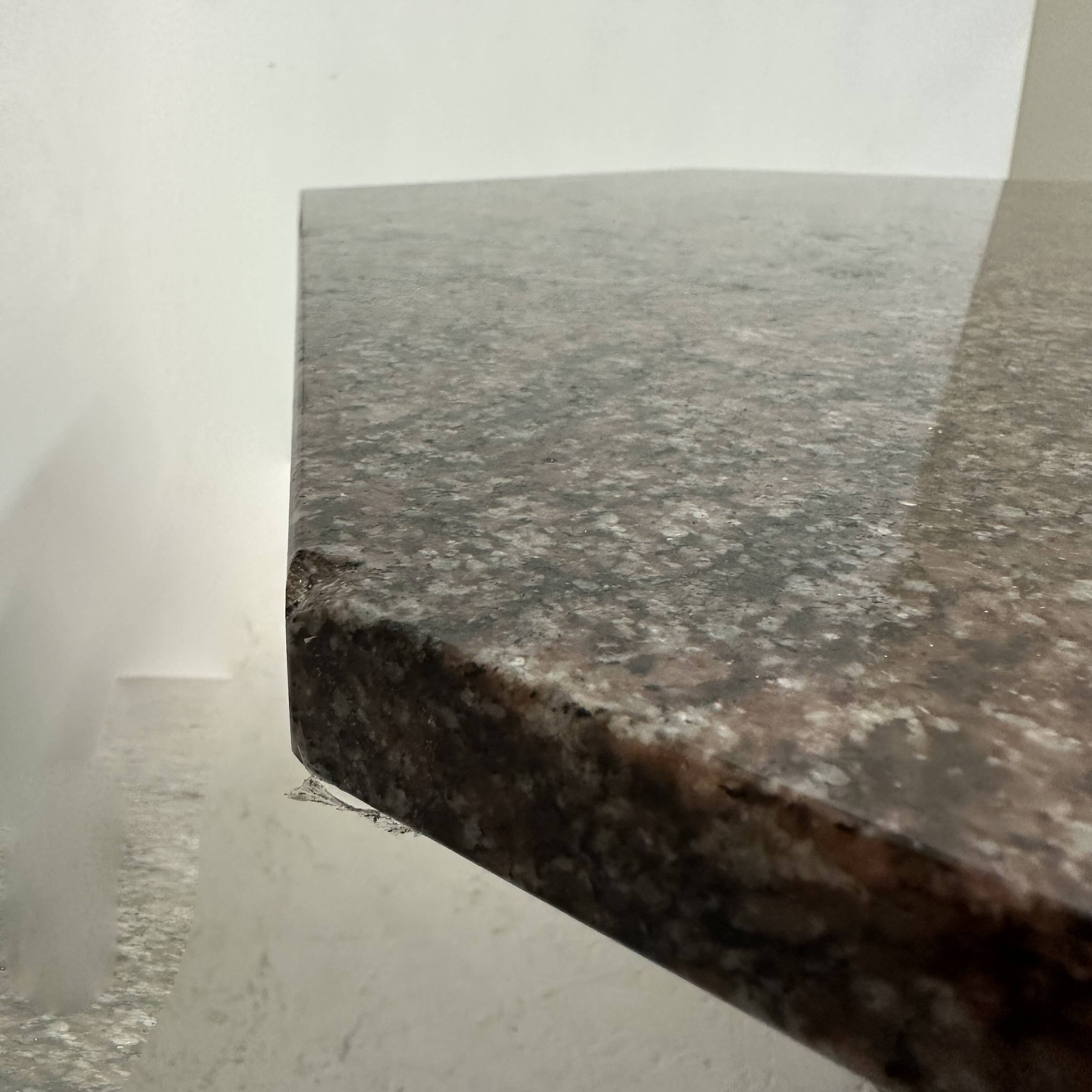 Mid-Century Hexagonal Granite Coffee Table, 1980s