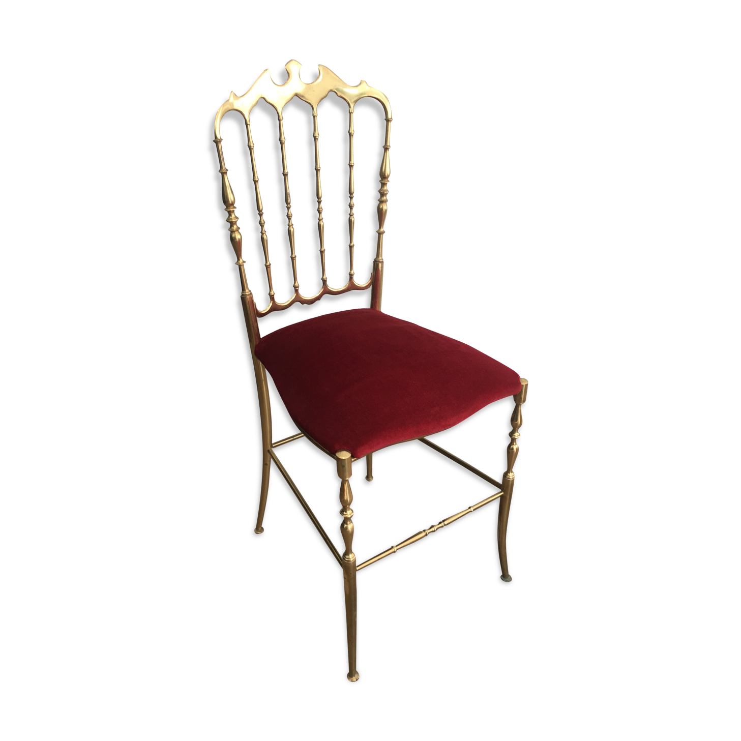Chiavari brass chair
