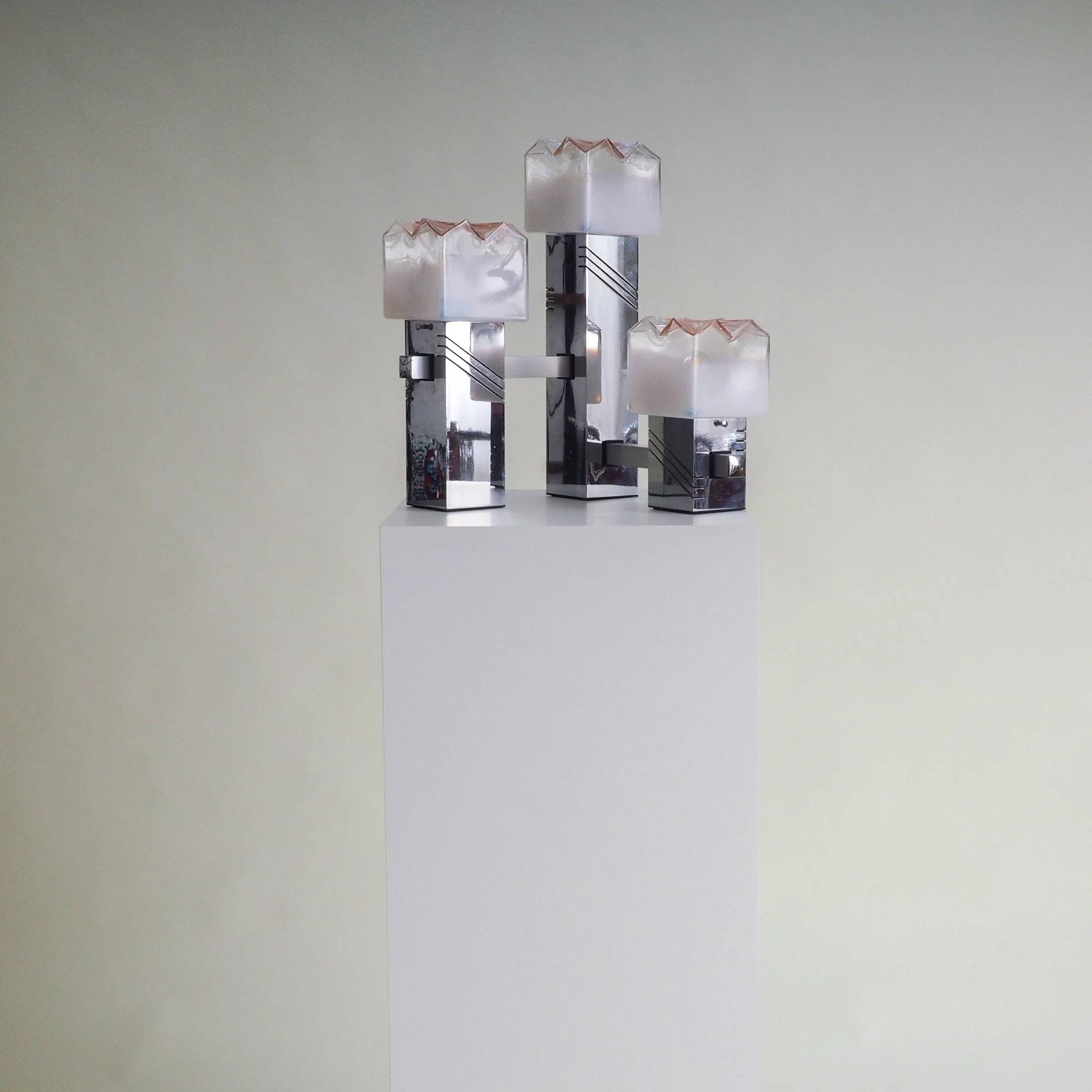 Table lamp with Murano glass shades by Gaetano Sciolari