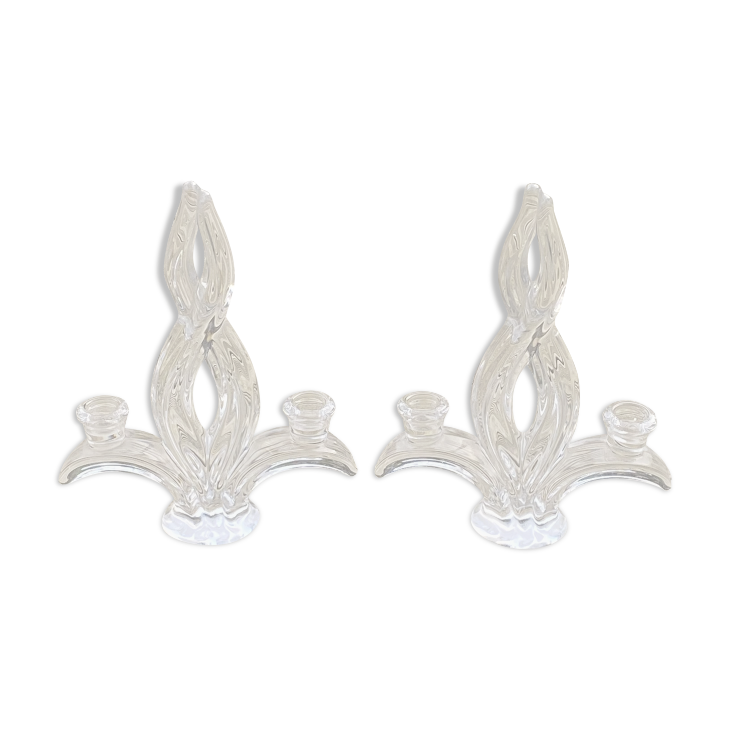 Pair of crystal chandeliers