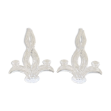 Paire de chandeliers en cristal