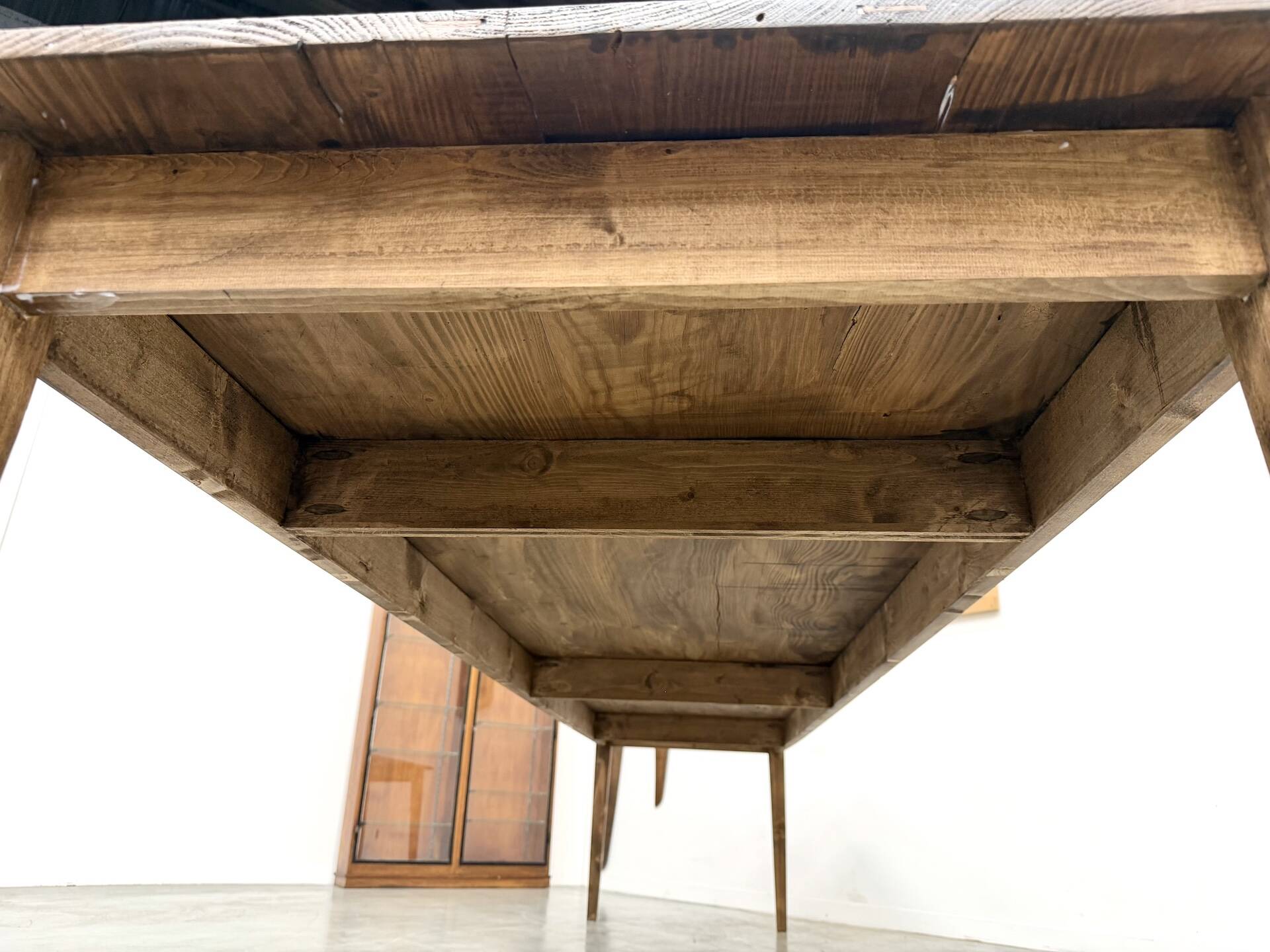 Large XXL Farm Table in Pine – Tapered Legs – L367 cm