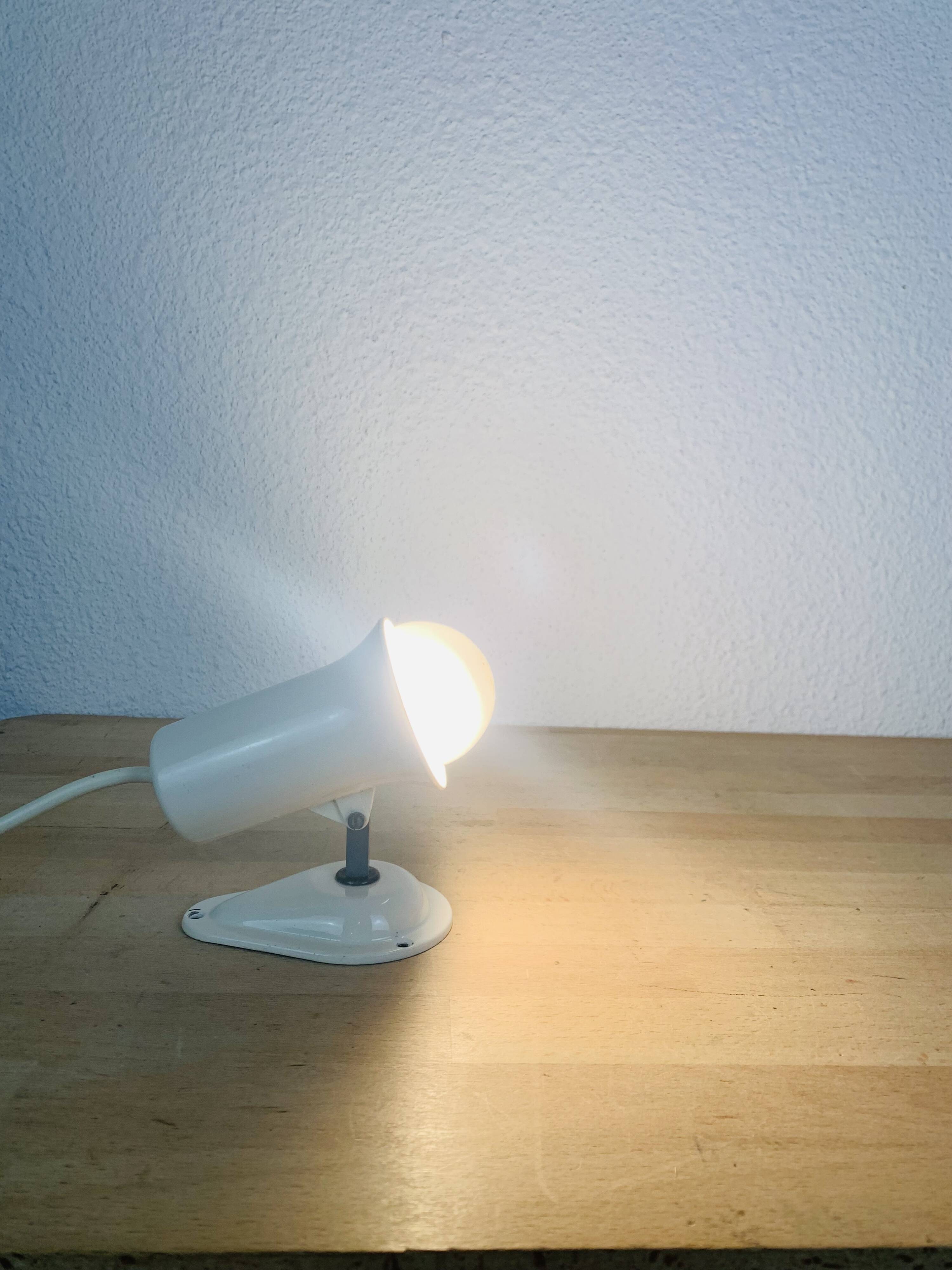 Lita vintage white metal spotlight wall light