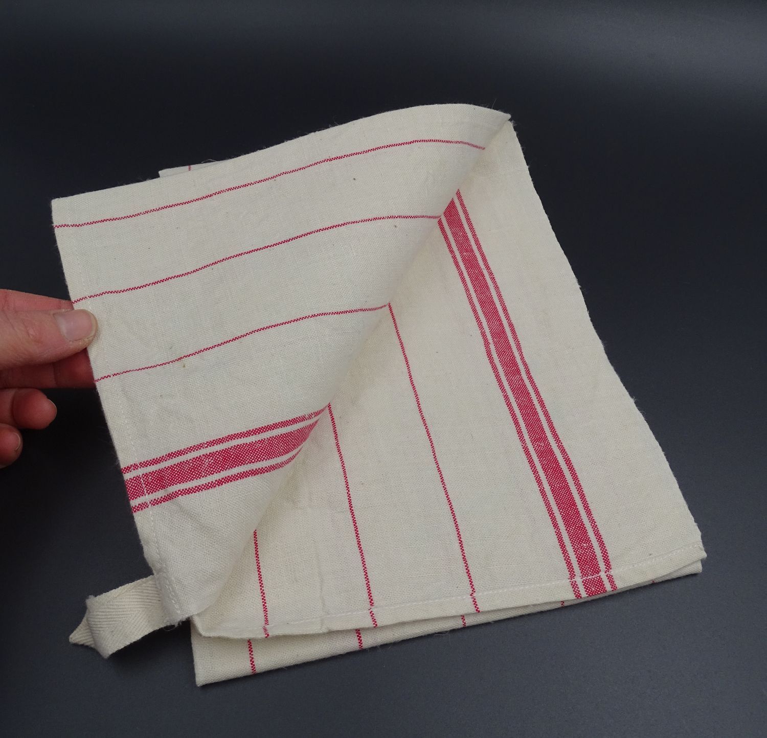 Lot of two old linen towels - Bragard Etiquette in Epinal - circa 1920-1930