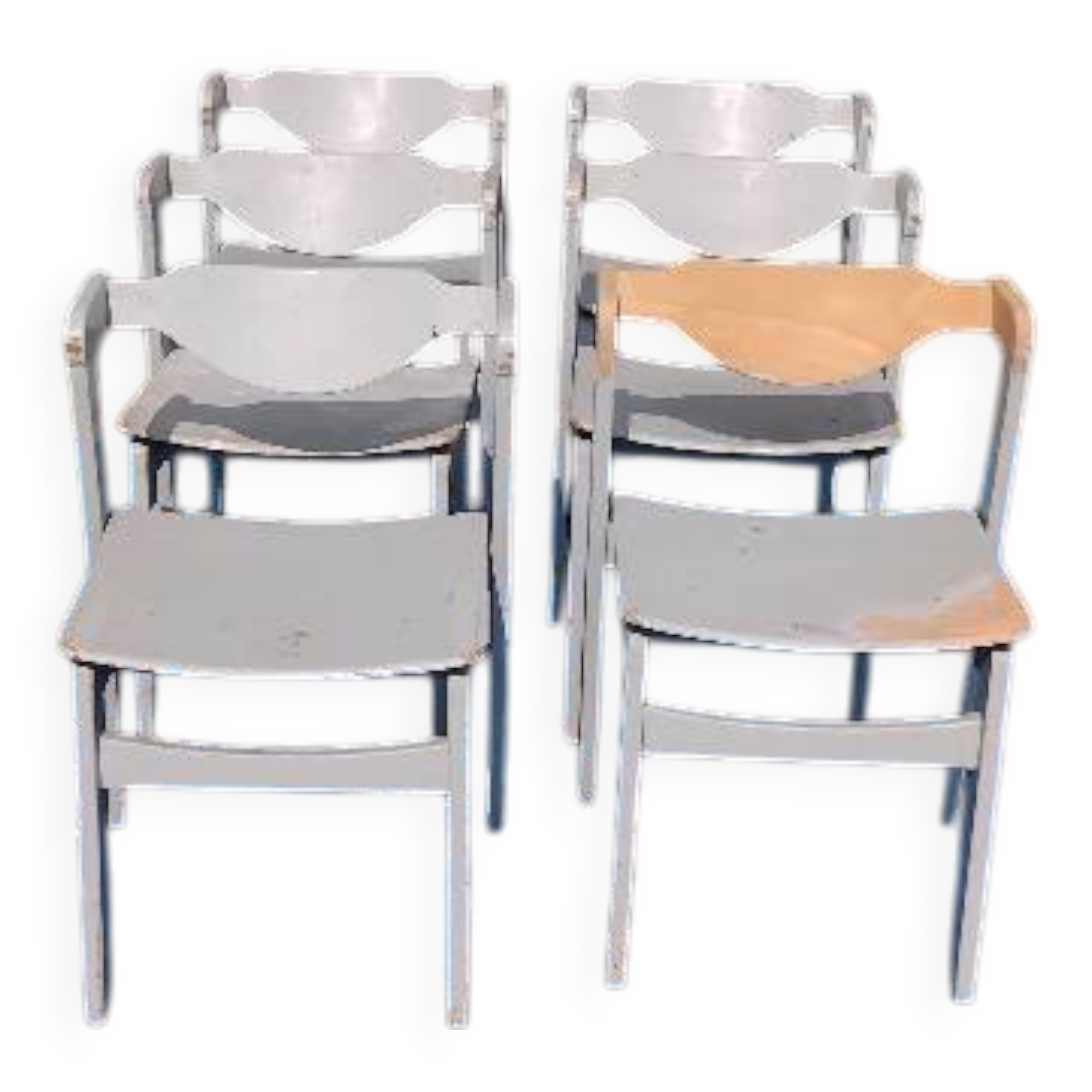 Set of 6 vintage designer chairs