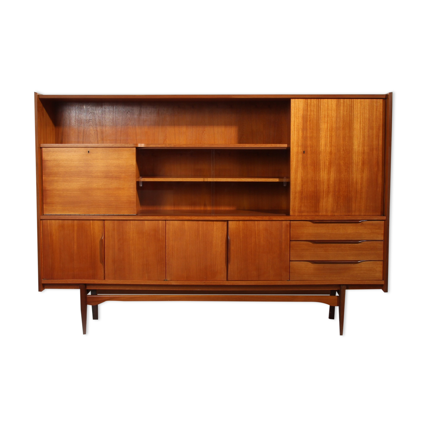 Scandinavian high row in teak