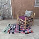 Moroccan carpet boucherouite colored - 85 x 140 cm
