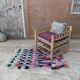 Tapis Marocain boucherouite coloré - 85 x 140 cm