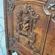 Carved walnut lounge chair