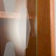 Scandinavian free standing wall unit model Ergo in light teak by John Texmon, Norway 1960s