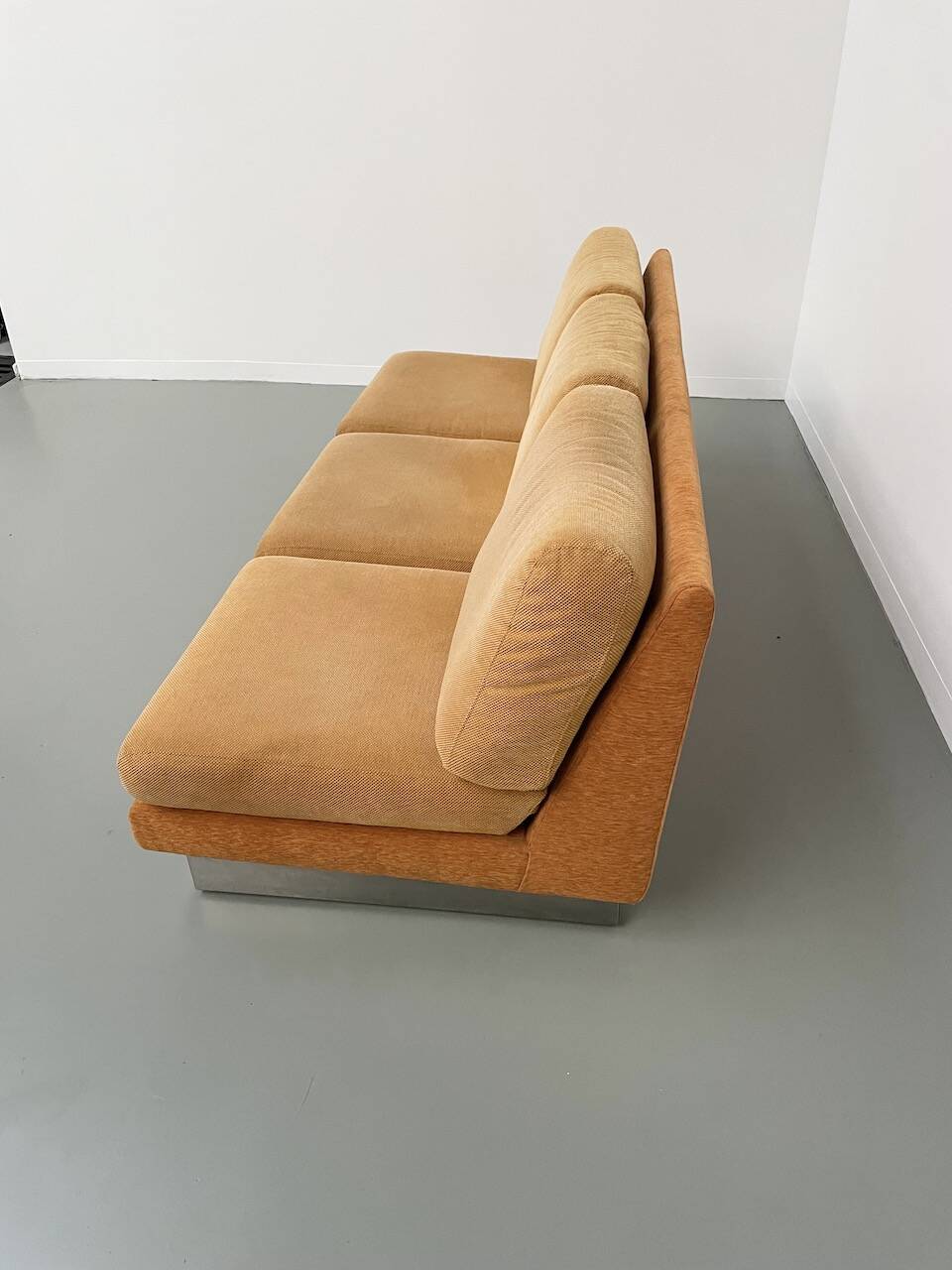 Jacques Charpentier 3-seater stainless steel sofa