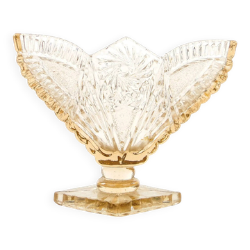 Porte-serviettes Art Déco, verre pressé, Pologne, années 1950