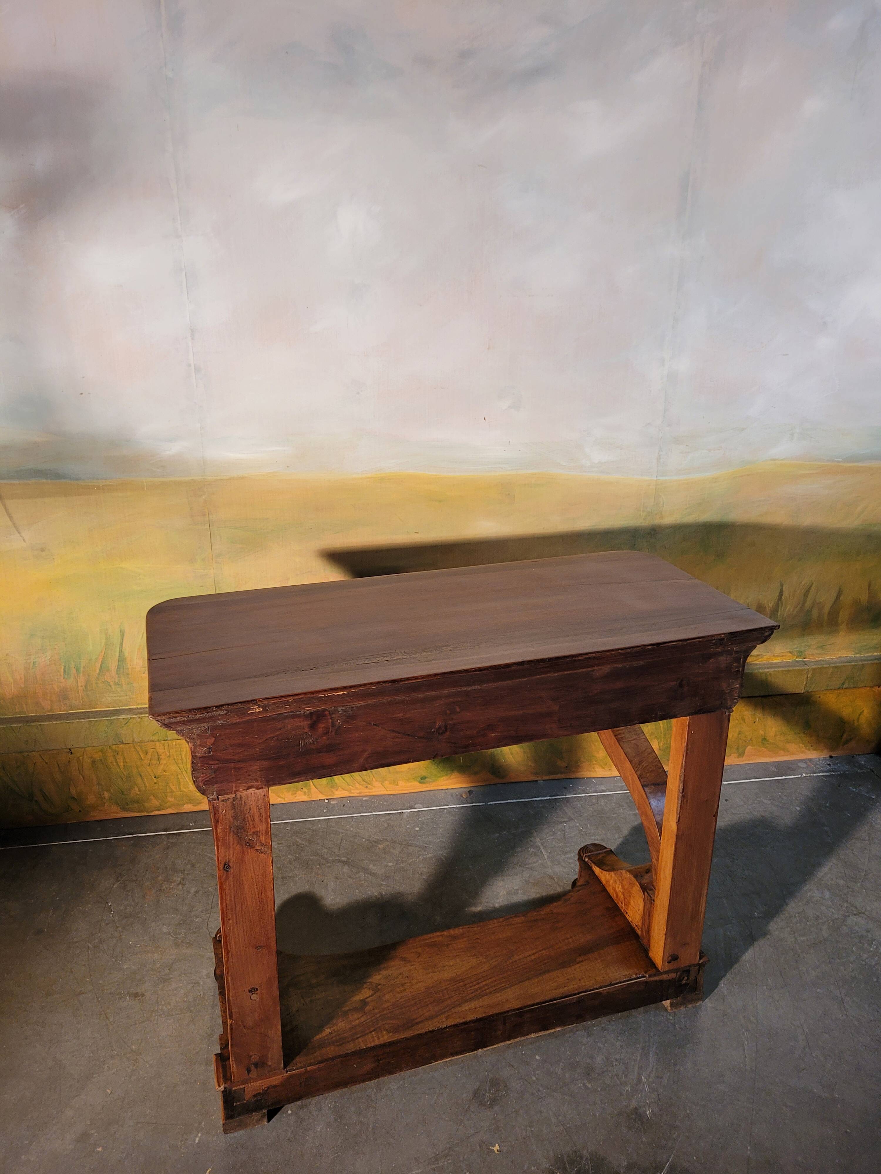 Restoration period mahogany console
