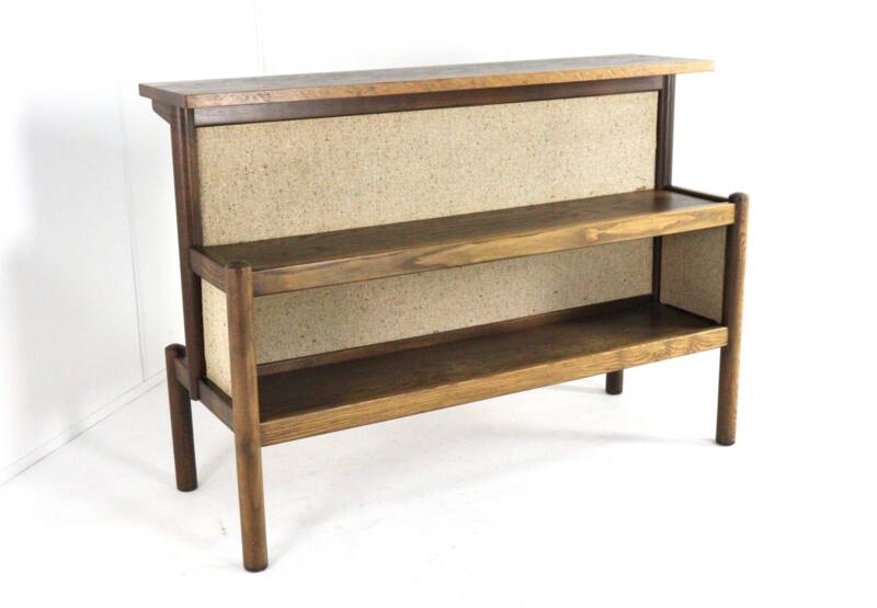 1970's home bar with 2 stools - vintage danish design mid century modern