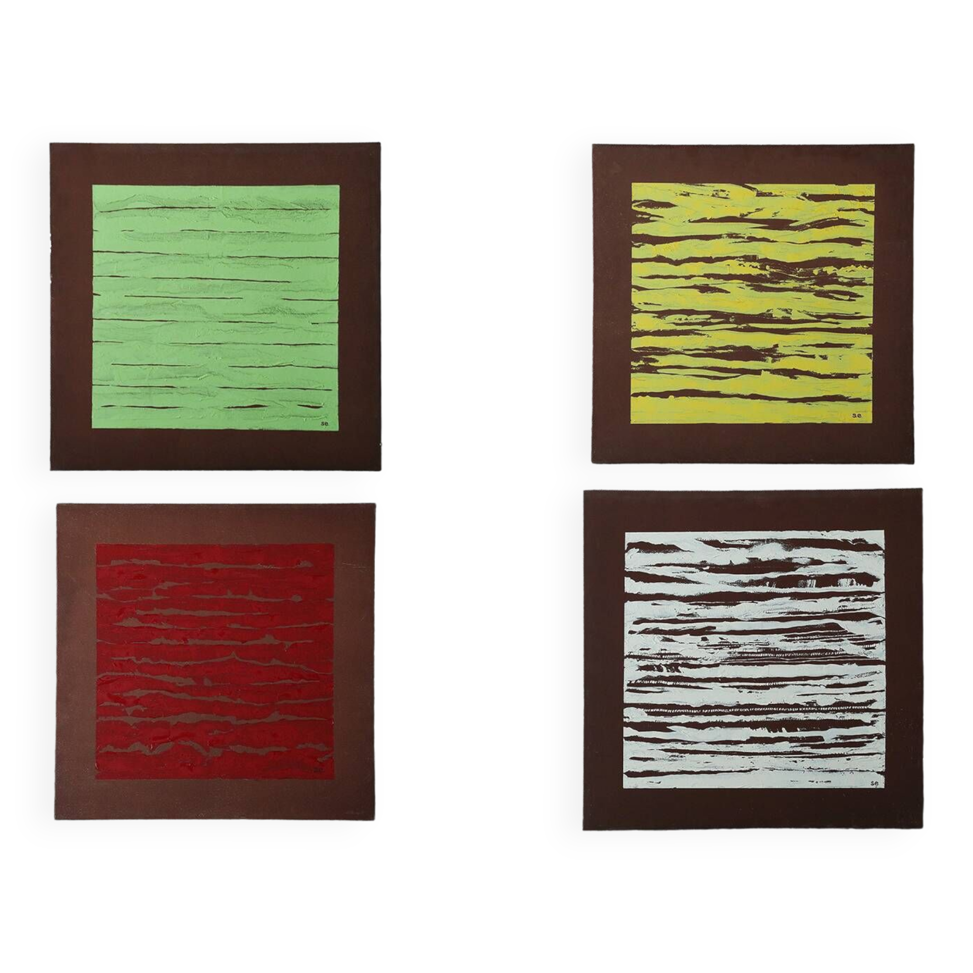 Ewa Söderström, The Four Seasons, Series of 4 oil paintings on canvas