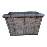 Wood and wicker basket, antique, size xxxl.
