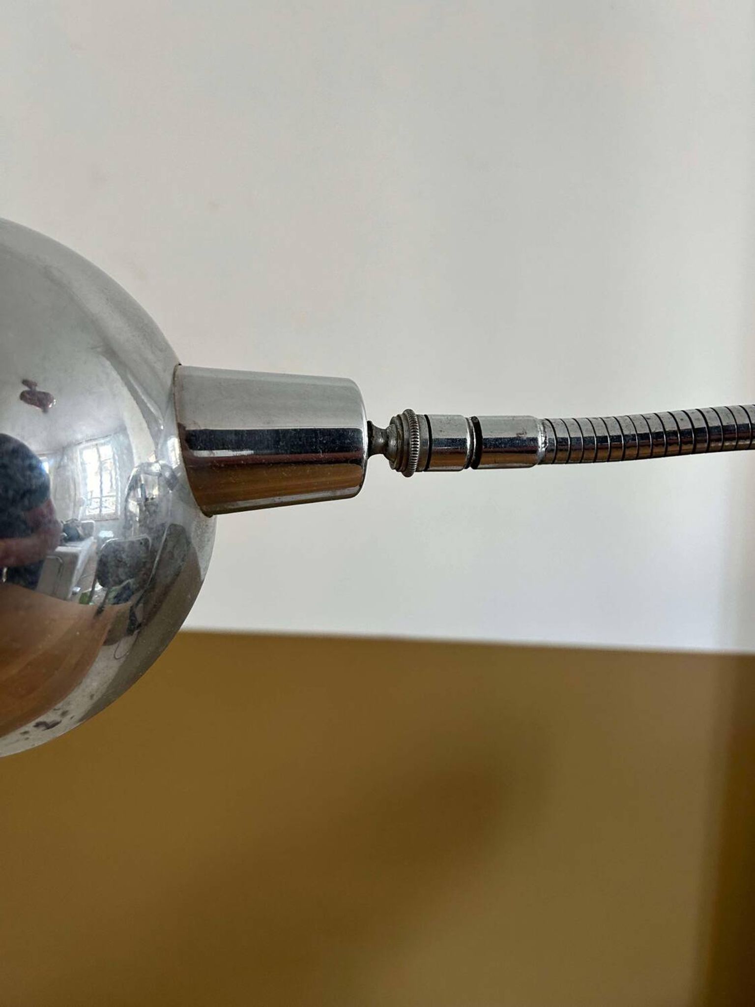 Lampe de bureau orientable, métal chromé, France 1940