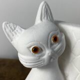 Pair of vintage stone cat bookends