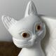 Pair of vintage stone cat bookends