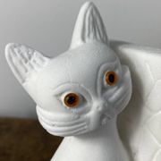 Pair of vintage stone cat bookends