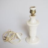 White alabaster lamp base