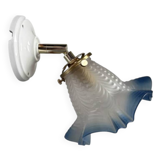 Blue Art Deco wall light