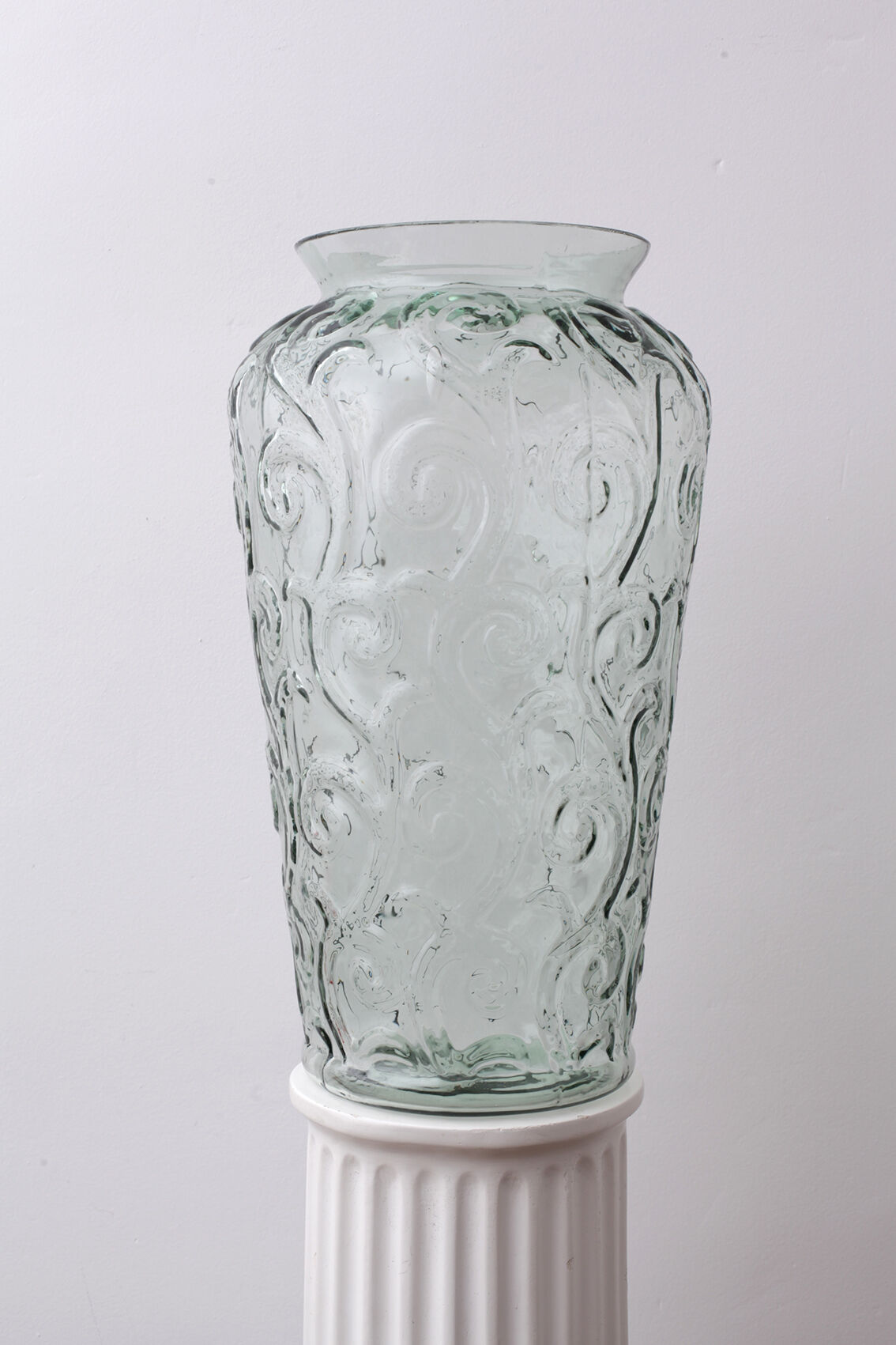 Vase carved glass 51 cm