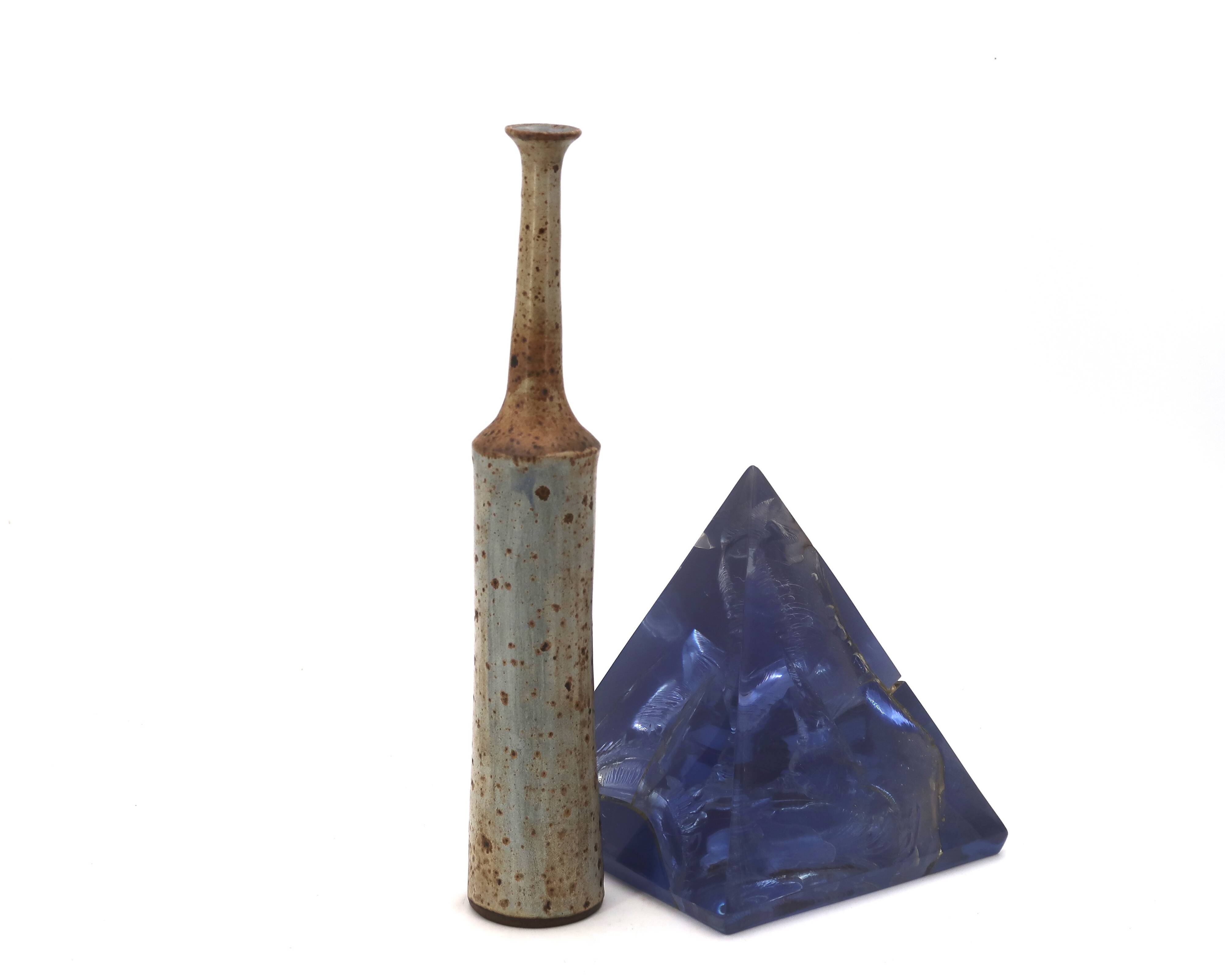 Large ceramic bottle vase by Jacky Coville, 1970s
