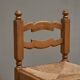 Set of 4 Razorblade bar stools in solid oak, 1960s.