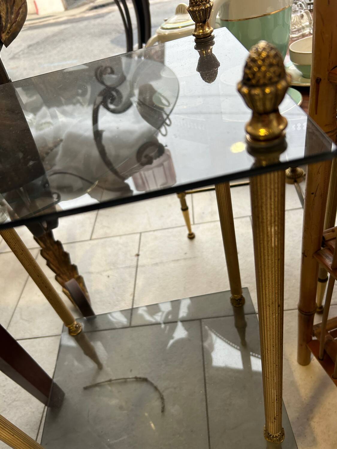Gilded Brass Side Table