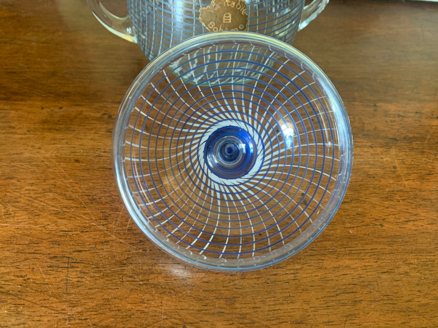 Bohemian crystal bonbonnière