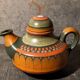 Ceramic teapot kmk manuell west-germany 70s, lima décor