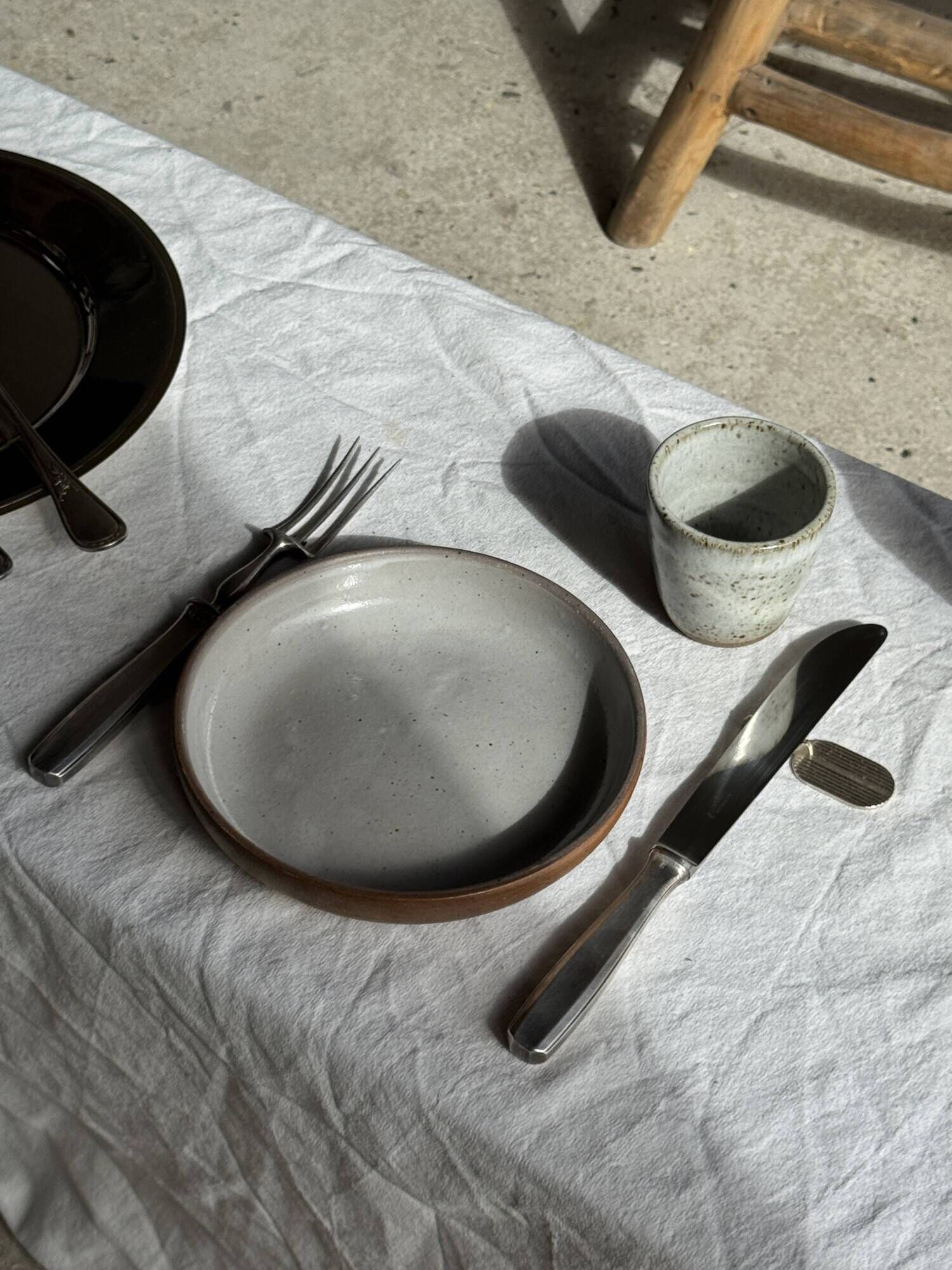 Alfénide cutting service consisting of a fork and a knife L27