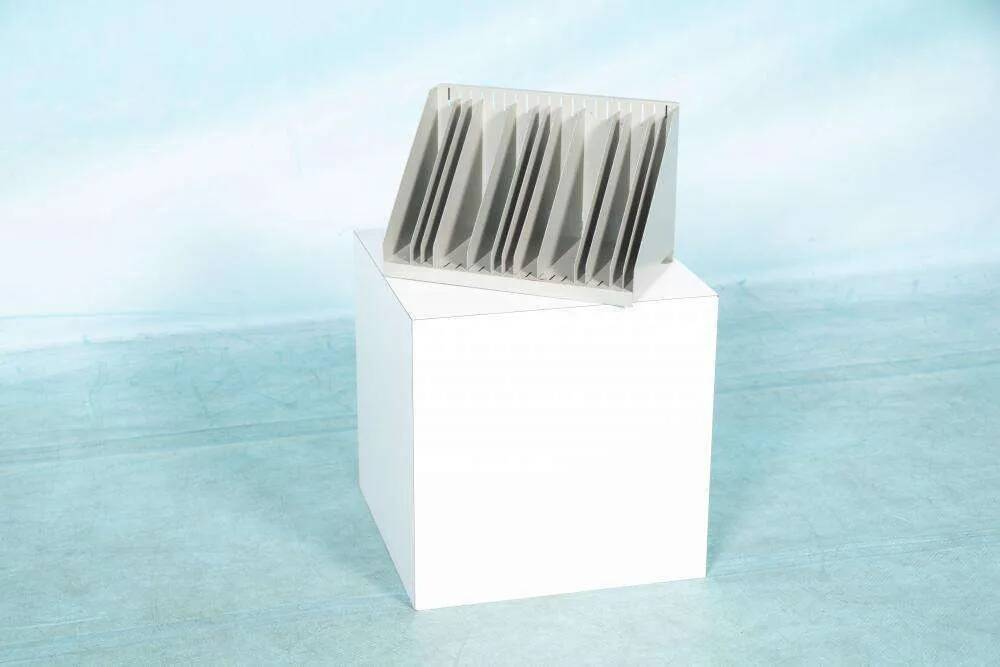 Vintage 1960s metal magazine rack, storage for single LPs.