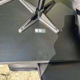 All Black Lounge Chair with Ottoman by Charles Eames