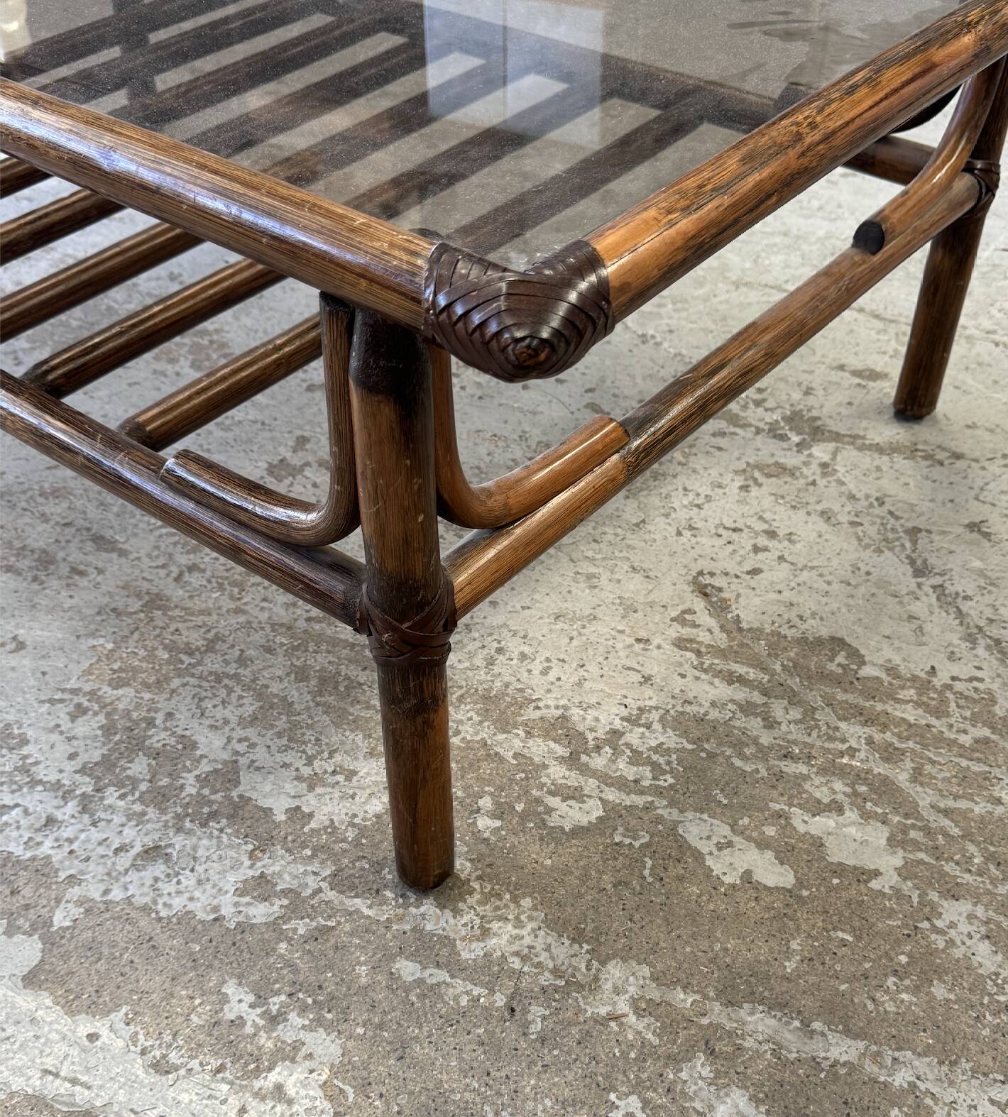 Wicker coffee table