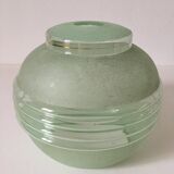Art-Deco green granite glass globe