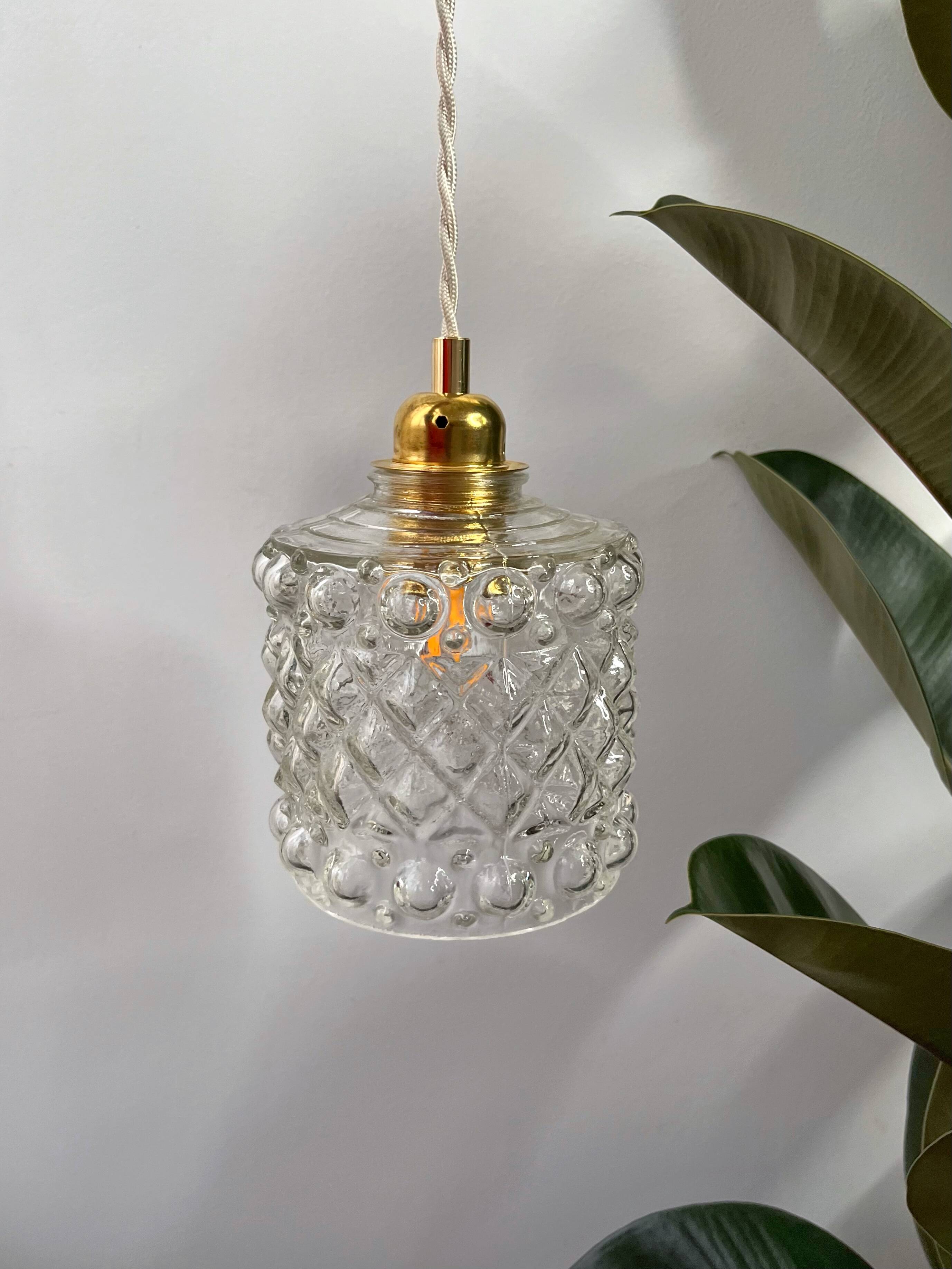 Bubble glass pendant light - Béa model