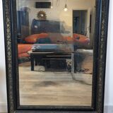 Louis Philippe black and gold mirror 108 x 77 cm