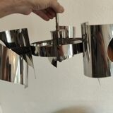 Space age chrome design chandelier suspension