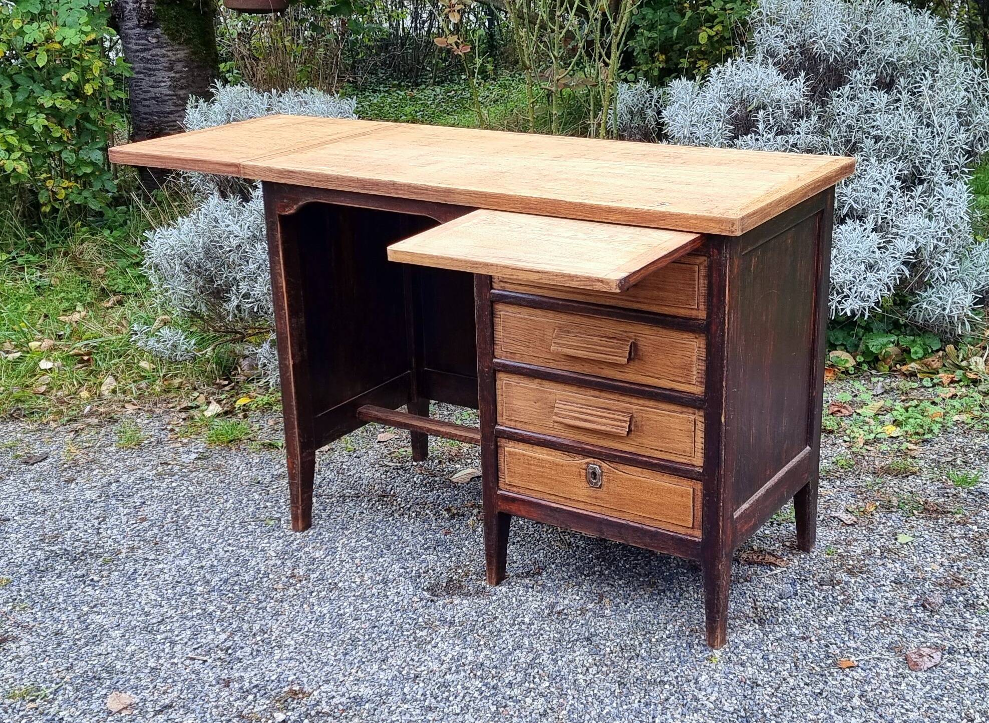 1950s desk with shelf and extension