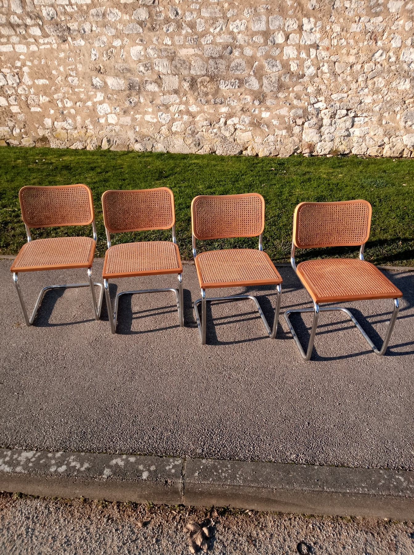 4 chairs b32 cesca by Marcel Breuer