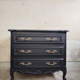 Revamped vintage black chest of drawers