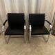 vintage flat steel armchair