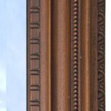 Vertical mirror, bevelled glass and carved wooden frame, 68x88cm