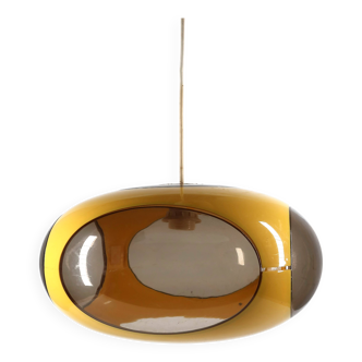 Suspension UFO Space Age yellow by Luigi Colani for Massiv, Belgium, 1970