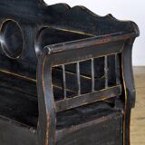 Banc ancien en pin, années 1900